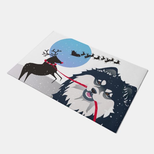 KIITOS SANTA - Fins Lapphund doormat 2 maten Deurmat (Schuin)