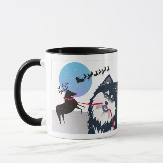 KIITOS SANTA- Finse Mok-kies stijl Lapphund Mok (Links)