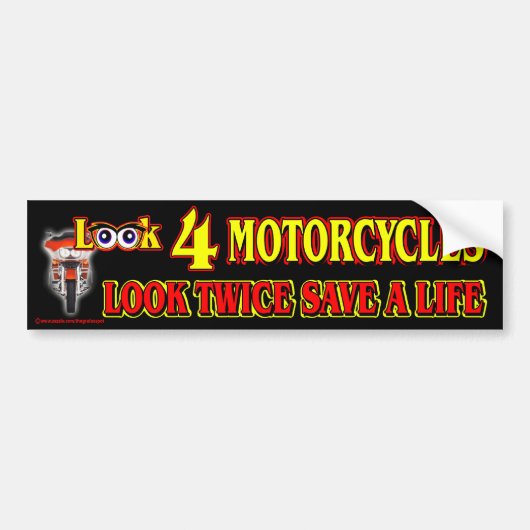 Kijk 4 Motorfietsen Bumpersticker (Voorkant)