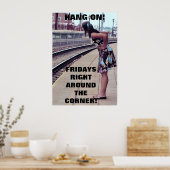 KIJK AAN, VRIJDAGEN KOMEN! poster. Poster (Keuken)