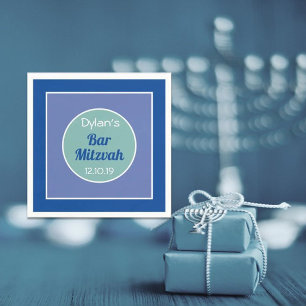 Kijk! Aangepaste balk Mitzvah napkins Servet