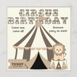  kijk Aangepaste Circus Birthday Uitnodiging