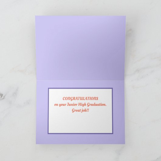 Kijk! Aangepaste Junior High afstuderen kaart! Kaart (Binnen)