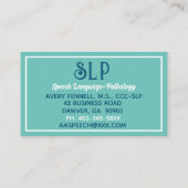 Kijk! Aangepaste SLP-visitekaartjes Visitekaartje (Achterkant)