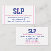 Kijk! Aangepaste SLP-visitekaartjes Visitekaartje (Voorkant / Achterkant)