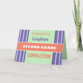 Kijk! Aangepaste tweede klas voltooiingskaart! Kaart (Voorkant)