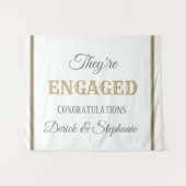 Kijk!! Aangepaste verlovingsmuur Tapijt Wandkleed (Voorkant (horizontaal))