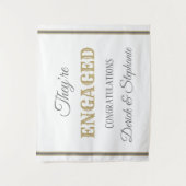 Kijk!! Aangepaste verlovingsmuur Tapijt Wandkleed (Voorkant)