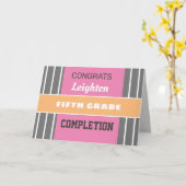 Kijk! Aangepaste vijfde klas voltooiingskaart! Kaart (Gele Bloem)