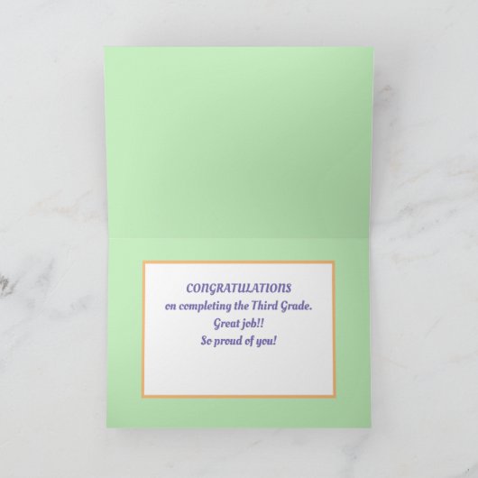 Kijk! Aangepaste voltooiingskaart van de derde gra Kaart (Binnen)