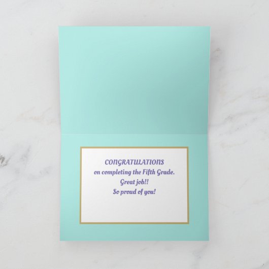 Kijk! Aangepaste voltooiingskaart van de vijfde gr Kaart (Binnen)