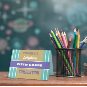 Kijk! Aangepaste voltooiingskaart van de vijfde gr Kaart