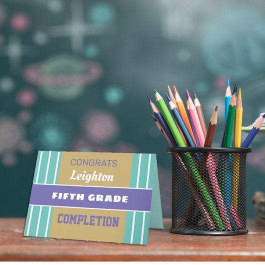 Kijk! Aangepaste voltooiingskaart van de vijfde gr Kaart