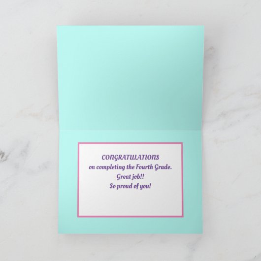 Kijk! Aangepaste voltooiingskaart van vierde rang! Kaart (Binnen)