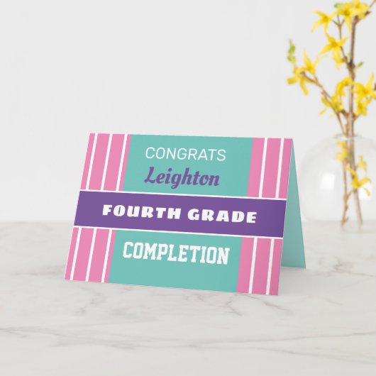 Kijk! Aangepaste voltooiingskaart van vierde rang! Kaart (Gele Bloem)