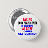 KIJK ACHTER DE BELASTINGKOUWFLATULENTIE! RONDE BUTTON 5,7 CM (Voorkant /achterkant)