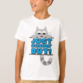 KIJK ALLEEN WEG. Cute Cartoon Cat T-shirt (Voorkant)