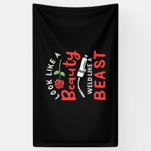 Kijk als een mooie las spandoek (Verticaal)