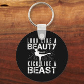 Kijk als een mooie meid als Beast Kickboxer Athlet Sleutelhanger (Voorkant)