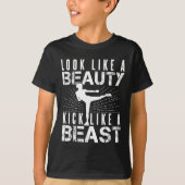 Kijk als een mooie meid als Beast Kickboxer Athlet T-shirt (Voorkant)
