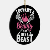 Kijk als een prachtig spel als beestmeisjes Lacros Keramisch Ornament (Rechts)