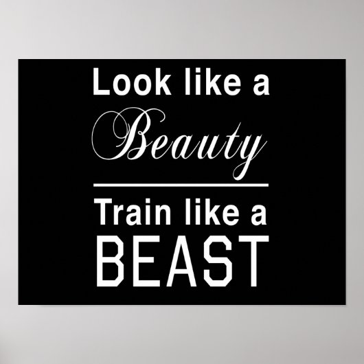 Kijk als een schoonheid, trein als een beest poster (Voorkant)
