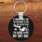 Kijk als luisteren, maar vuile bike Riding Sleutelhanger (Voorkant)
