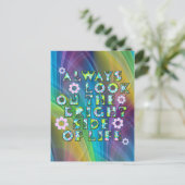 kijk altijd naar de goede kant van het leven briefkaart (Staand voorkant)