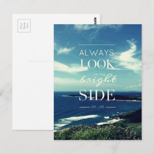Kijk altijd naar de heldere kant van het leven / d briefkaart