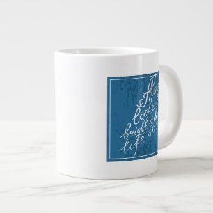Kijk altijd naar de heldere kant van het leven grote koffiekop