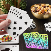 Kijk altijd naar de heldere kant van het leven pokerkaarten (Insitu)