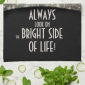 Kijk altijd naar de heldere kant van het leven! theedoek (Gevouwen)