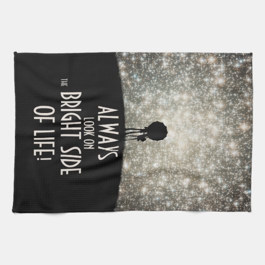 Kijk altijd naar de heldere kant van het leven! theedoek (Horizontaal)