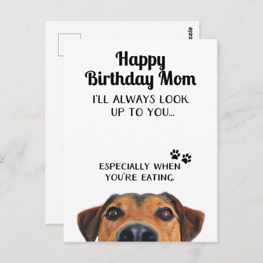 Kijk altijd naar jou op Leuk Gelukkig Verjaardag M Briefkaart (Voorkant / Achterkant)