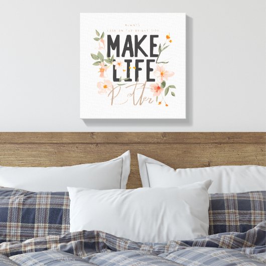 Kijk altijd op de BrightStor Canvas Afdruk (Insitu (Slaapkamer))