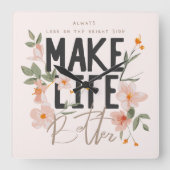 Kijk altijd op de BrightStor Vierkante Klok (Voorkant)