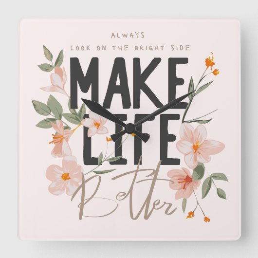 Kijk altijd op de BrightStor Vierkante Klok (Voorkant)