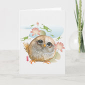 KIJK B4 U LEAP waterverf vogeluil art cards Bedankkaart (Voorkant)