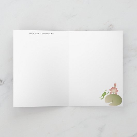 KIJK B4 U LEAP waterverf vogeluil art cards Bedankkaart (Binnen)