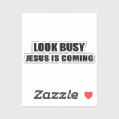 Kijk Bezige Jezus komt Sticker (Vel)