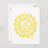 Kijk binnen Mandala Briefkaarten Gold (Voorkant / Achterkant)