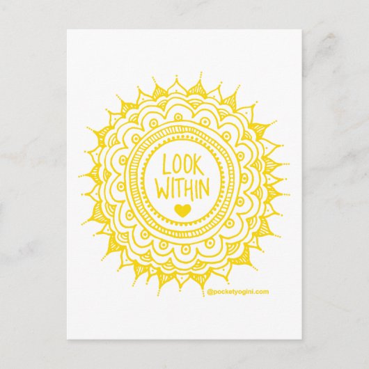 Kijk binnen Mandala Briefkaarten Gold (Voorkant)