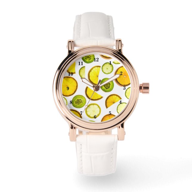 Kijk Citrusvruchten Horloge (Voorkant)