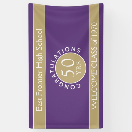 Kijk! CUSTOM 50 jaar reünie banner (Verticaal)