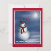 Kijk, de Hemel Maakt Nog een Sneeuwman Feestdagenkaart (Voorkant)