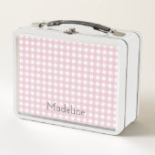 kijk de Naam van de Douane met Roze Gingham (Voorkant)