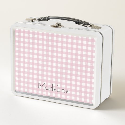 kijk de Naam van de Douane met Roze Gingham (Voorkant)