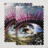 Kijk de wereld met één oog kaart (Voorkant / Achterkant)