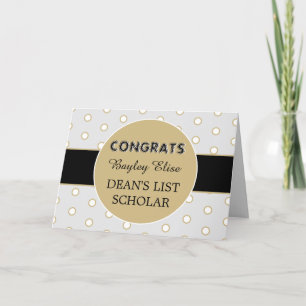 Kijk! DEAN'S LIST Scholar-congratkaart Kaart