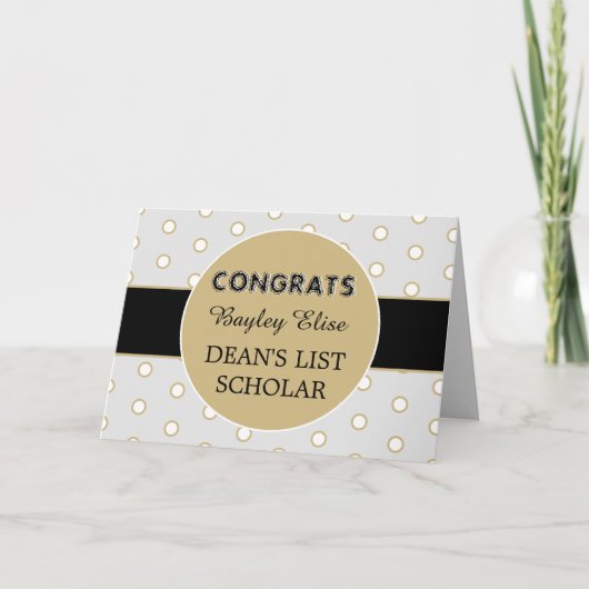 Kijk! DEAN'S LIST Scholar-congratkaart Kaart (Voorkant)